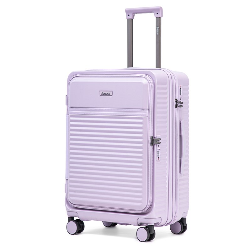Eurcase GEEK lavender front-open suitcase