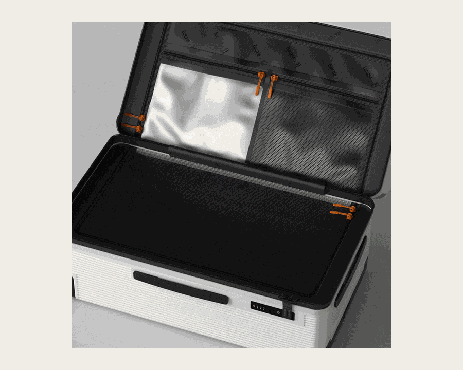 Eurcase WOOD transparent front compartment access animation